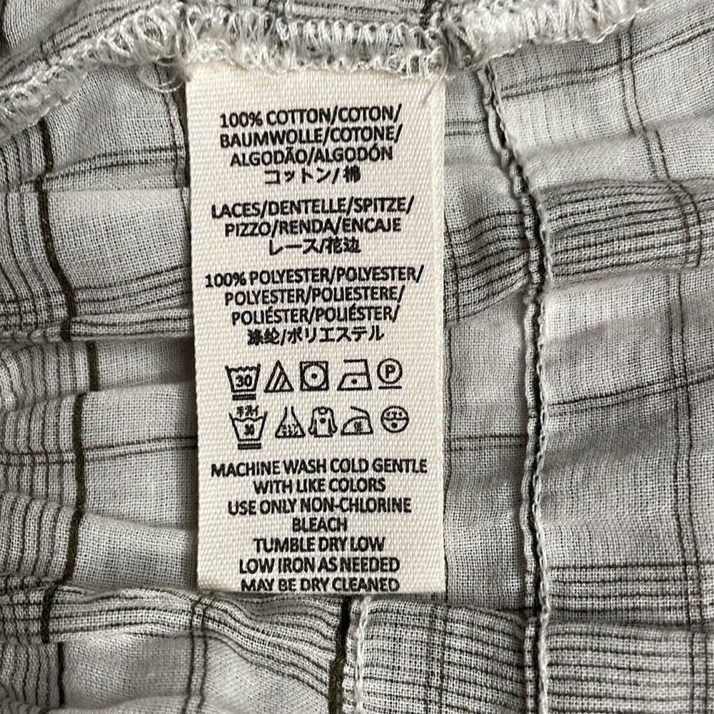 Free People Time Out Oversized Plaid Lace Tunic - Picture 11 of 11